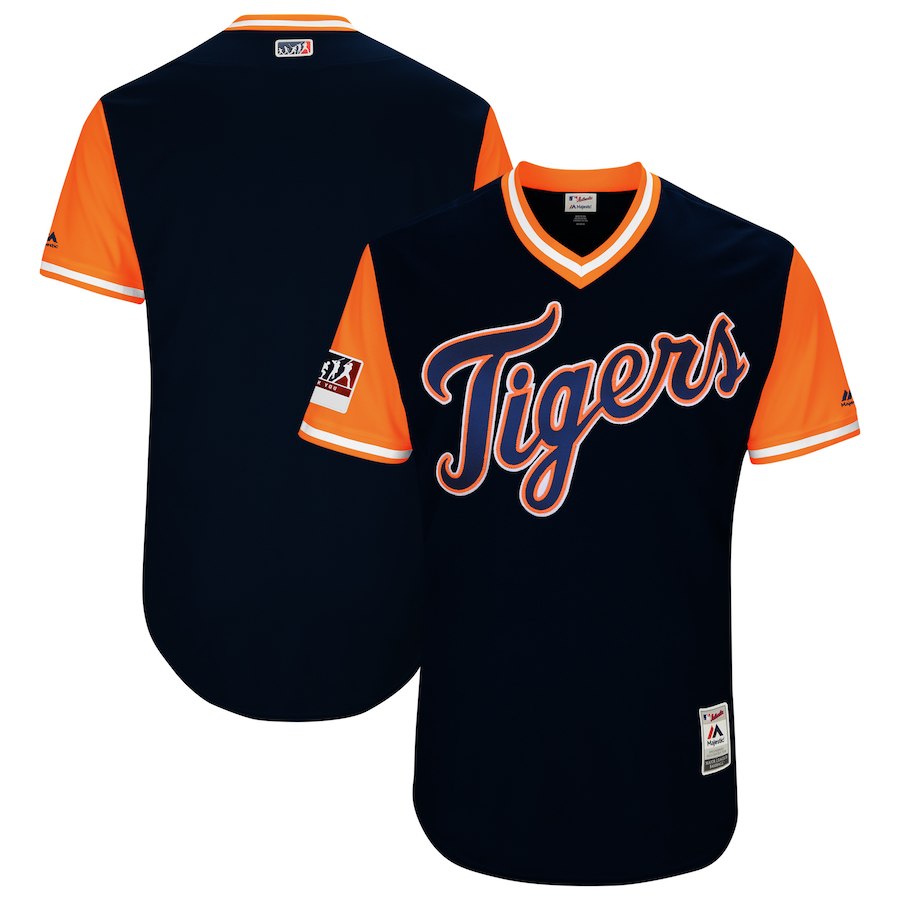 Men's Detroit Tigers Majestic Navy/Orange 2018 Players' Weekend Team Jersey